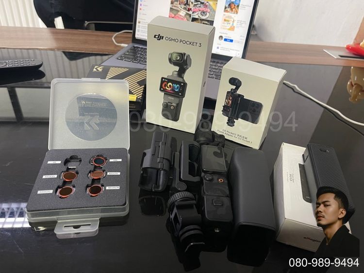 Dji osmo pocket 3 ประกันศูนย์ พึ่งซื้อมาขายเหมาอุปกรณ์อื่นๆ