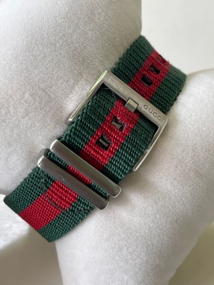 GUCCI GG2570 Blue Dial 40 mm Green and Red Nylon Watch YA142301 รูปที่ 6