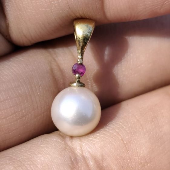 จิวเวอรี่ สร้อยคอและจี้ ❌❌จี้สีทอง มุกแท้ พลอยทับทิมแท้  ของจริงสวยมาก งานจากญี่ปุ่น