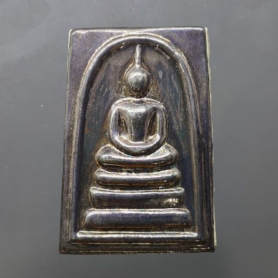 สมเด็จพิมพ์ประธาน ประทานเงิน-ประทานทอง หน้ากากเงิน หลังแผ่นหัวใจพระคาถาชินบัญชร เนื้อเงิน วัดอินทรวิหาร บางขุนพรหม ปี2552 พร้อมกล่องเดิม รูปที่ 3