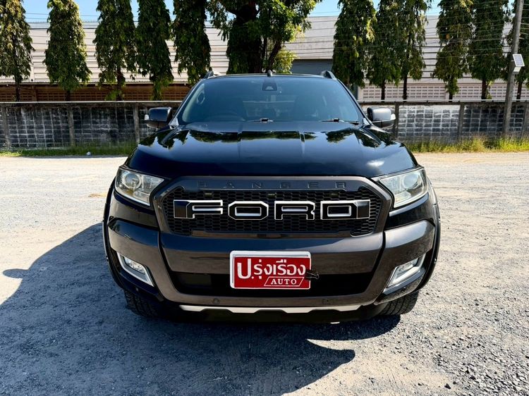 Ford Ranger 2018 3.2 Wildtrak 4WD Pickup ดีเซล ไม่ติดแก๊ส เกียร์อัตโนมัติ ดำ รูปที่ 2
