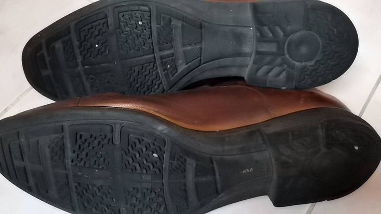 รองเท้าลูกเสือ รองเท้าหนังสีน้ำตาล หนังแท้ รูปที่ 3