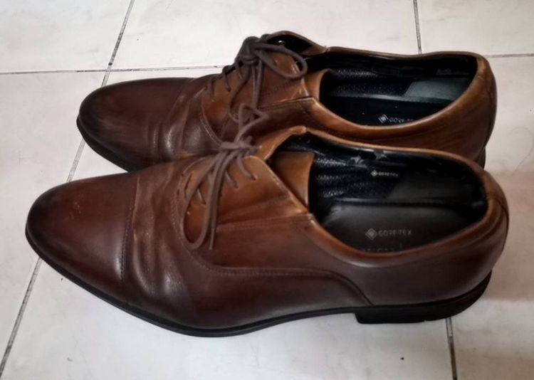 รองเท้าลูกเสือ รองเท้าหนังสีน้ำตาล หนังแท้