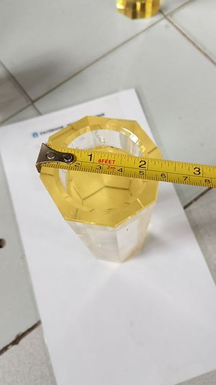 ที่วางเทียนแก้วคริสตัลหักเหลี่ยม รูปที่ 5