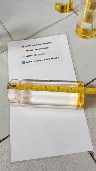 ที่วางเทียนแก้วคริสตัลหักเหลี่ยม รูปที่ 4