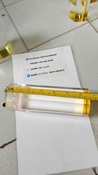 ที่วางเทียนแก้วคริสตัลหักเหลี่ยม รูปที่ 3