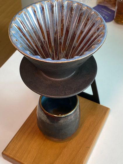Dripper ดริปเปอร์ เซรามิก + แก้วเซรามิก งานไทย
