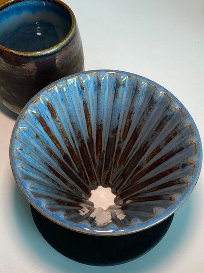 Dripper ดริปเปอร์ เซรามิก + แก้วเซรามิก งานไทย รูปที่ 9