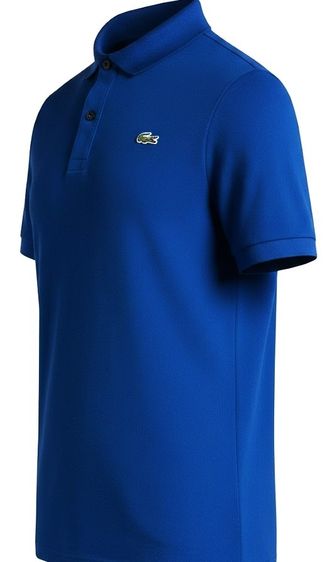 Lacoste Original Petit Piqu Cotton Polo Shirt Blue รูปที่ 5