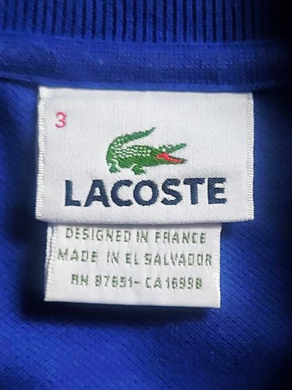 Lacoste Original Petit Piqu Cotton Polo Shirt Blue รูปที่ 2