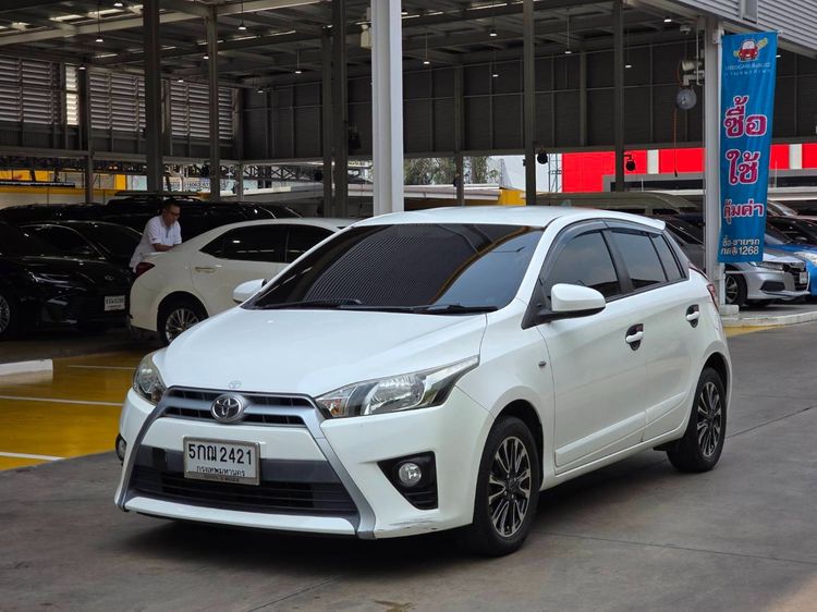 Toyota Yaris 2016 1.2 E Sedan เบนซิน ไม่ติดแก๊ส เกียร์อัตโนมัติ ขาว รูปที่ 3