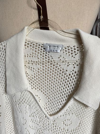 Used LynAround Top Polo Knit white พร้อมส่งจากกทม รูปที่ 2