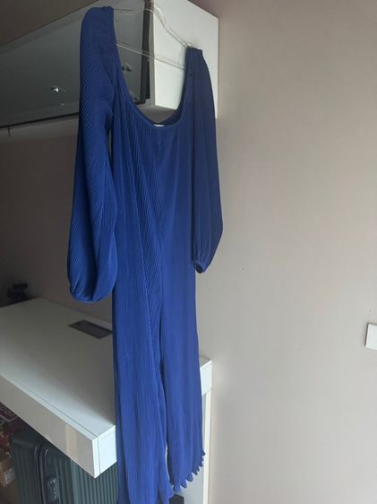 ชุดพลีท jumpsuit plete lyn around น้ำเงิน รูปที่ 6