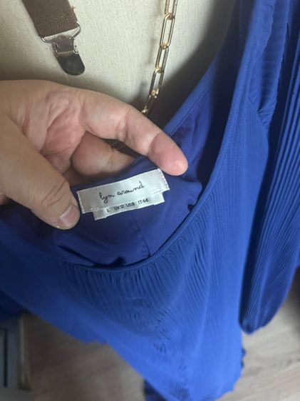 ชุดพลีท jumpsuit plete lyn around น้ำเงิน รูปที่ 2