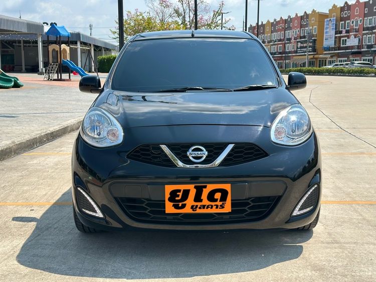 Nissan March 2015 1.2 EL Sedan เบนซิน ไม่ติดแก๊ส เกียร์อัตโนมัติ ดำ รูปที่ 2