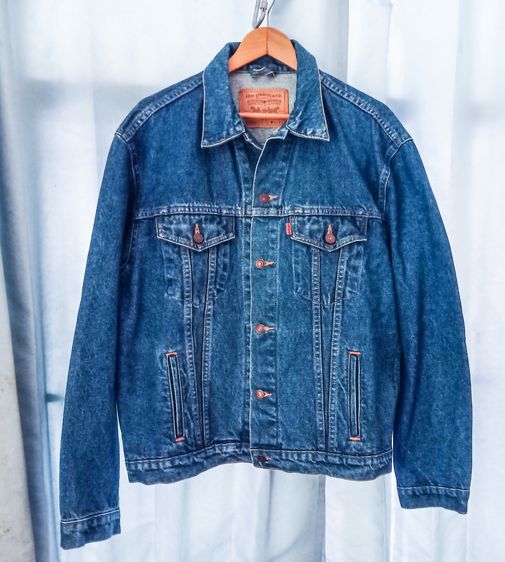 🔥เสื้อแจ็คเก็ต วินเทจ 90s สภาพนางฟ้า Levi's 66902 ผลิตปี 1993 สีเข้มจัด ผ้ากริบ (ตอกเลข 03 ตรงป้าย)