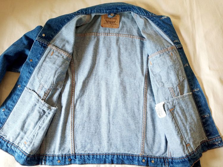 🔥เสื้อแจ็คเก็ต วินเทจ 90s สภาพนางฟ้า Levi's 66902 ผลิตปี 1993 สีเข้มจัด ผ้ากริบ (ตอกเลข 03 ตรงป้าย) รูปที่ 6