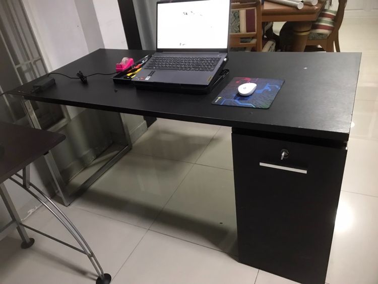 ขายโต๊ะทํางานอินเด็กซ์มือสอง สีโอ๊ค สภาพดี รูปที่ 6