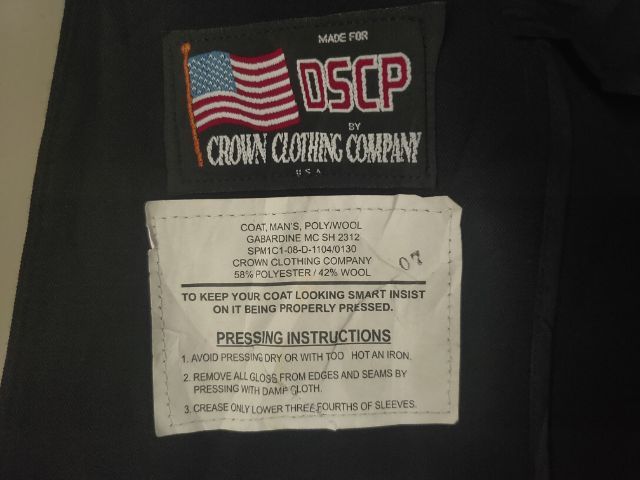 USMC Dress blues ไซส์ 38R ยศ Lance Corporal (E-3) ของแท้ แบรนด์ DSCP พันห้ารวมส่ง รูปที่ 5