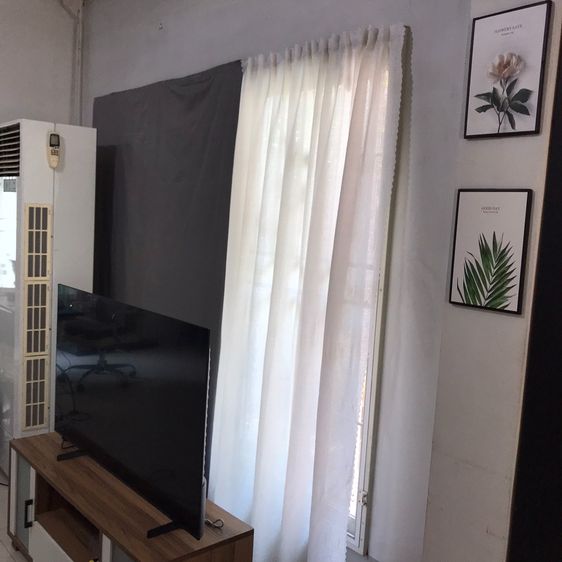 ผ้าม่านหน้าต่าง อื่นๆ ผ้าม่านสีขาวสไตล์มินิมอล ม่านตีนตุ๊กแก ไม่ต้องเจาะ150cmx200cm(มือสองสภาพเหมือนใหม่)