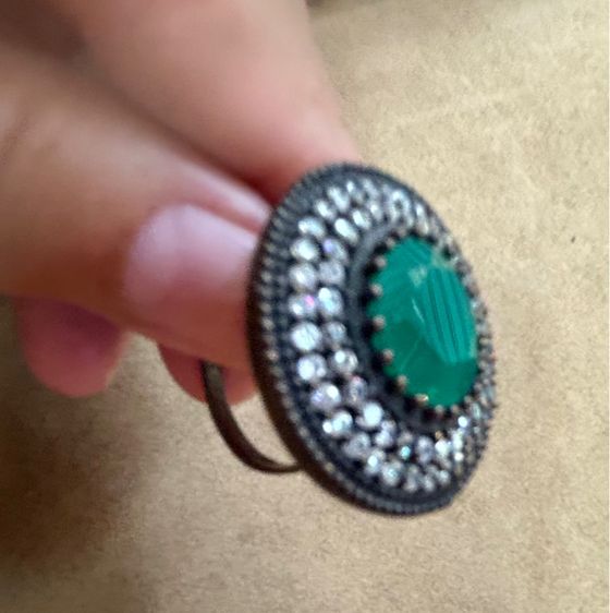 แหวนประดับโมราฝังเพชรโมซาไนต์ รูปที่ 3