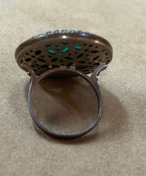 แหวนประดับโมราฝังเพชรโมซาไนต์ รูปที่ 4