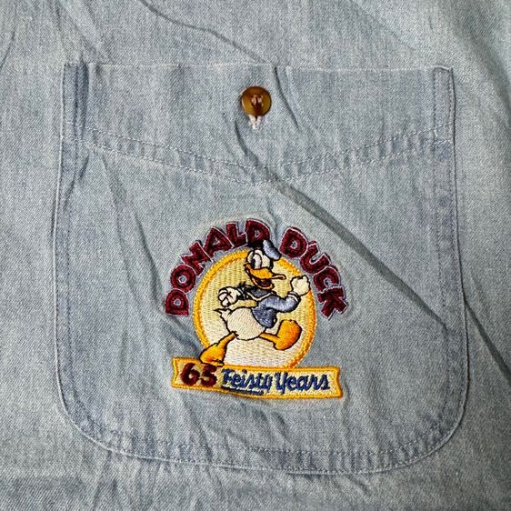 เสื้อเชิ้ต​ Disney Donald Duck งาน 90s-00s Size L  รูปที่ 3