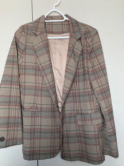 แขนยาว น้ำตาล ฟรีไซส์ อื่นๆ เสื้อสูทผู้หญิง