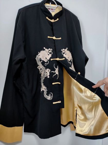 เสื้อกี่เพ้าสีดำปักมังกรทอง สวยถูก🧧🧧 ✅✅ รูปที่ 3