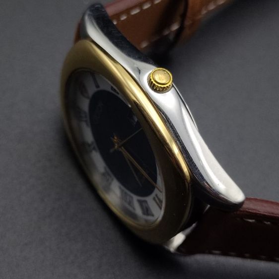 นาฬิกา แบรนด์ CROTON 18k gold crown and bezel ขนาด 35มม. สายหนังใหม่ สภาพพร้อมใช้ รูปที่ 7