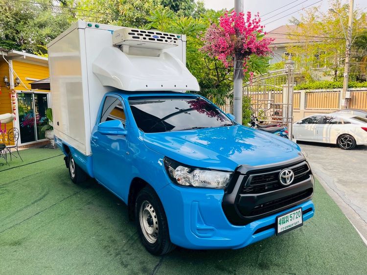 Toyota Hilux Revo 2021 2.4 Entry Pickup ดีเซล ไม่ติดแก๊ส เกียร์ธรรมดา ฟ้า รูปที่ 2