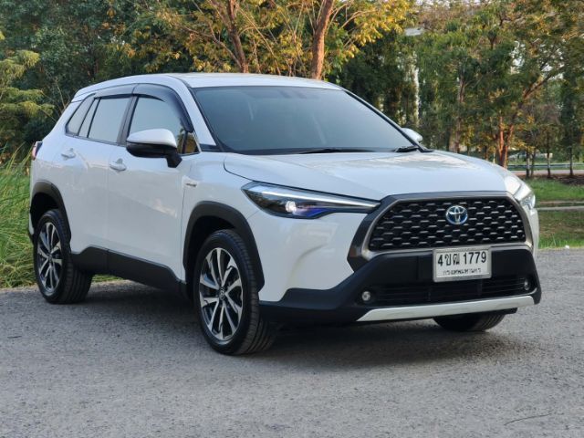 รถ Toyota Corolla Cross 1.8 Hybrid Premium สี ขาว