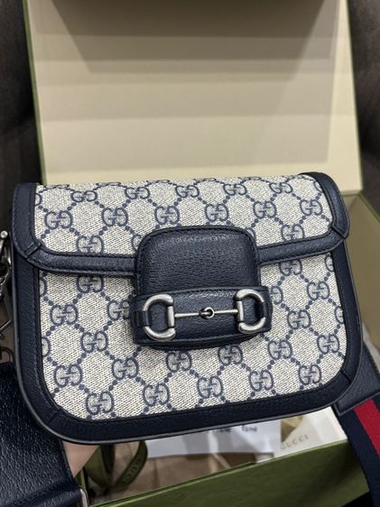 Gucci 1955 Navy Horsebit Mini Crossbody Bag รูปที่ 3