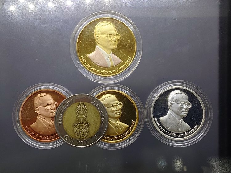 เหรียญในหลวง ร.9 ที่ระลึกเทิดพระเกียติ มหกรรมพืชสวนโลก ราชพฤกษ์ พ.ศ.2549 ครบชุด 4 เหรียญ พร้อมบรรจุกล่อง รูปที่ 5