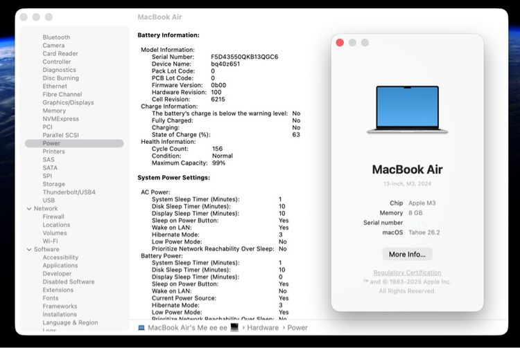 MacBook Air M3 8.256GB รูปที่ 13