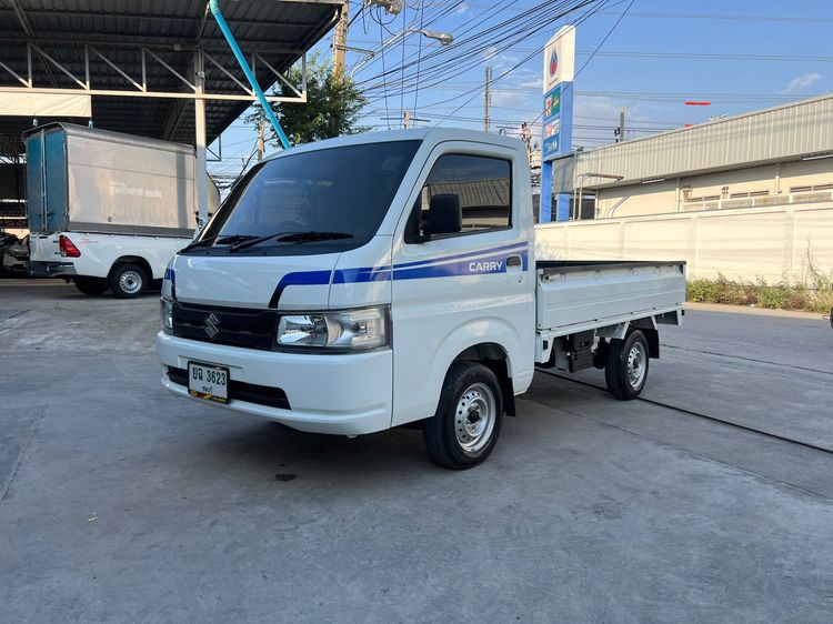 Suzuki Carry 2022 1.5 Pickup เบนซิน ไม่ติดแก๊ส เกียร์ธรรมดา ขาว รูปที่ 2