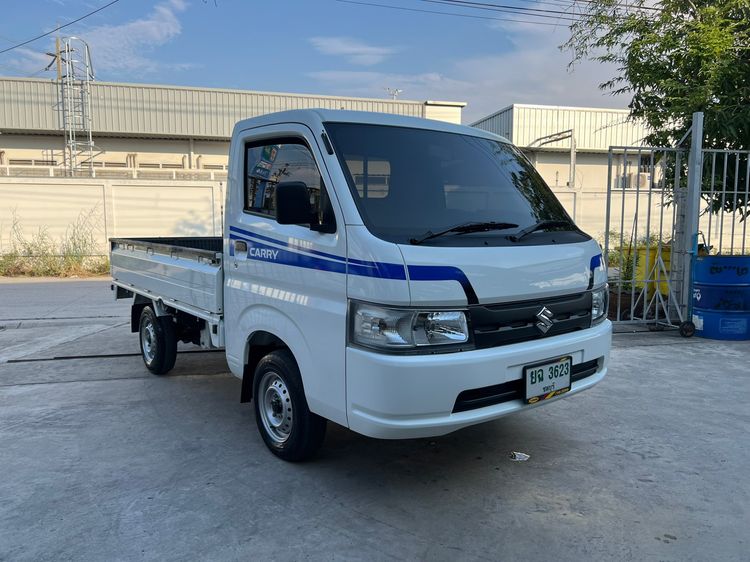 Suzuki Carry 2022 1.5 Pickup เบนซิน ไม่ติดแก๊ส เกียร์ธรรมดา ขาว รูปที่ 3