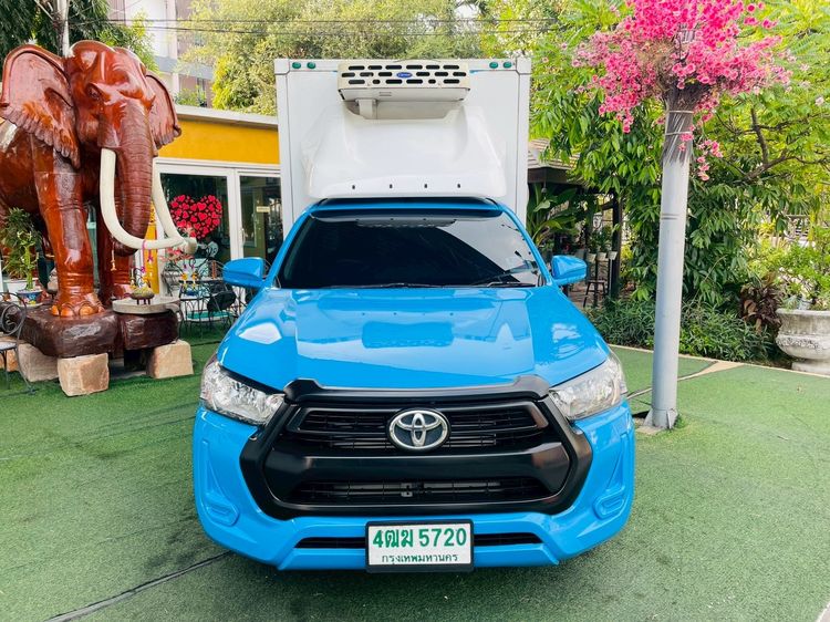 Toyota Hilux Revo 2021 2.4 Entry Pickup ดีเซล ไม่ติดแก๊ส เกียร์ธรรมดา ฟ้า รูปที่ 2