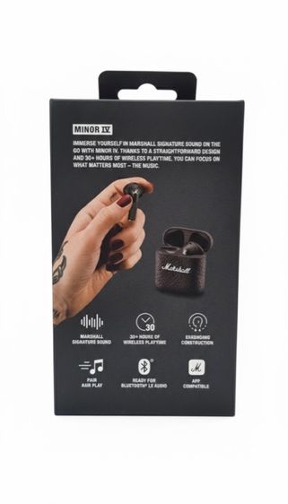  MARSHALL Minor IV black  หูฟังบลูทูธ, หูฟังไร้สาย, true wireless tws รูปที่ 4