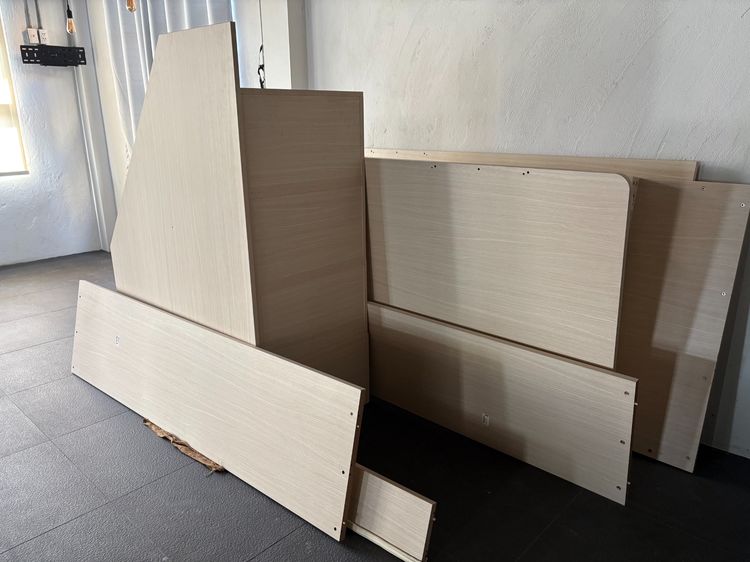 เตียงสูง 3.5 ฟุต พร้อมบันไดลิ้นชักเก็บของ - ประหยัดพื้นที่ สภาพดี รูปที่ 3