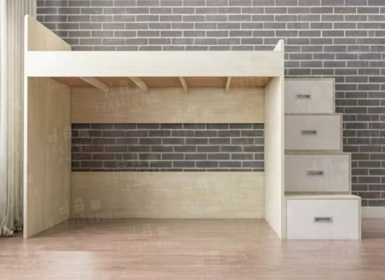 อื่นๆ เตียงสูง 3.5 ฟุต พร้อมบันไดลิ้นชักเก็บของ - ประหยัดพื้นที่ สภาพดี