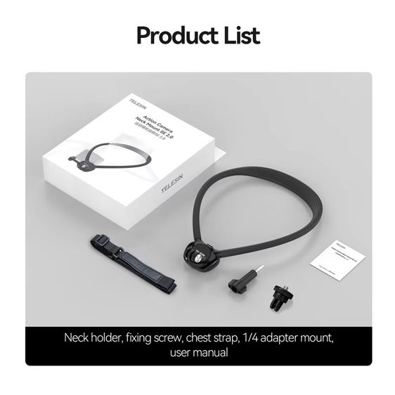 ใหม่ TELESIN Action Camera Neck Holder Mount SE 2.0 (ฟรีจัดส่ง) รูปที่ 8