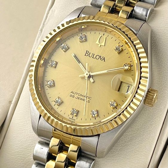 Bulova President Gold Diamond Dial Two-Tone รูปที่ 17
