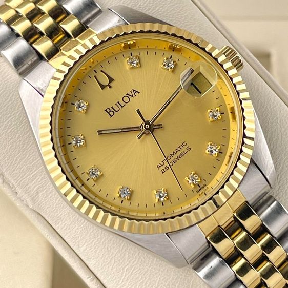 Bulova President Gold Diamond Dial Two-Tone รูปที่ 16