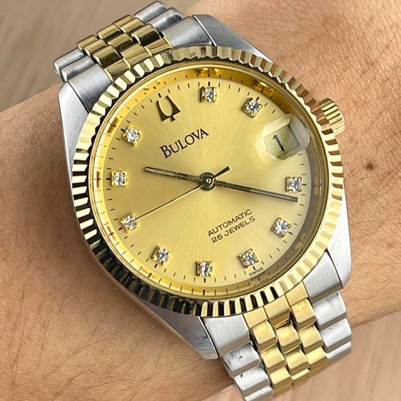 Bulova President Gold Diamond Dial Two-Tone รูปที่ 7