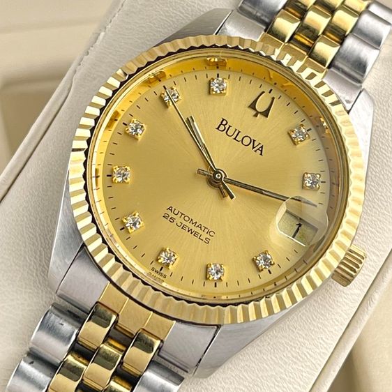 Bulova President Gold Diamond Dial Two-Tone รูปที่ 14