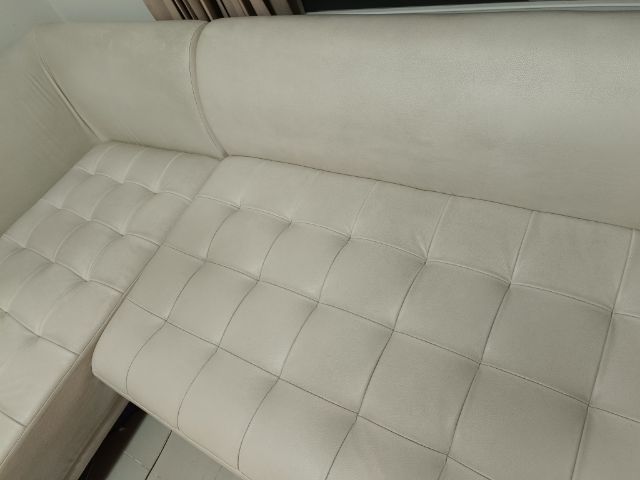 โซฟา ตัวแอล สีครีม มือสองสภาพดี รูปที่ 9