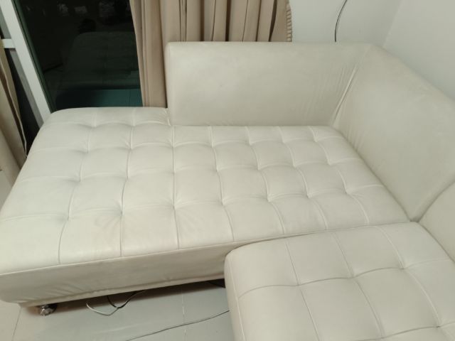 โซฟา ตัวแอล สีครีม มือสองสภาพดี รูปที่ 7
