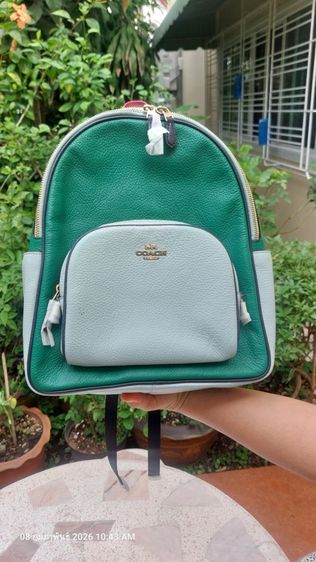 กระเป๋าเป้ สะพายหลัง COACH หนังแท้ สภาพใหม่ ยังมีป้ายห้อย ยังไม่เคยใช้งาน สีเขียวเหนี่ยวทรัพย์ น้ำหนักเบา   รูปที่ 2
