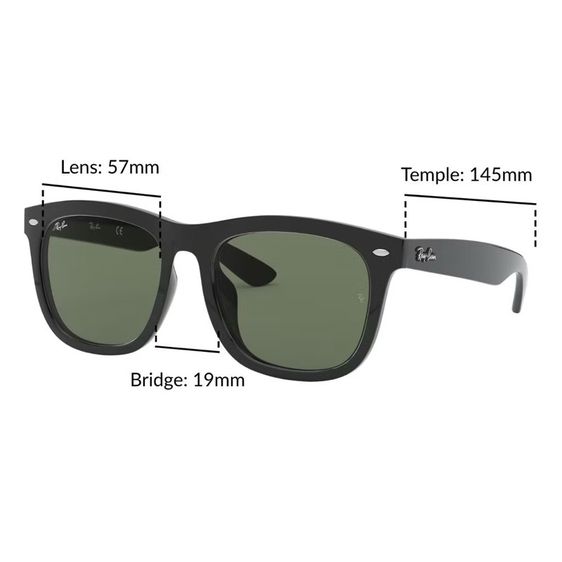 แว่นตากันแดด Ray Ban รุ่น RB4260D 601 71 size 57 เรแบน สีดำเลนส์เขียวเข้ม ของใหม่ รูปที่ 6